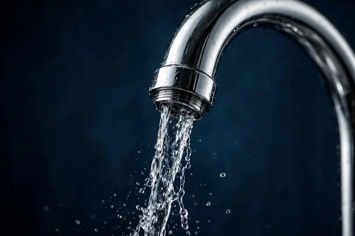 Modern kitchen faucet in a Fairfax Station home